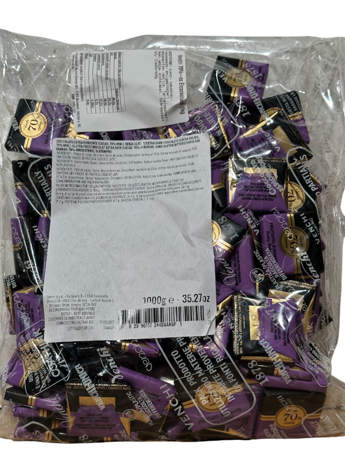 Venchi 70%-os Étcsokoládé 1kg