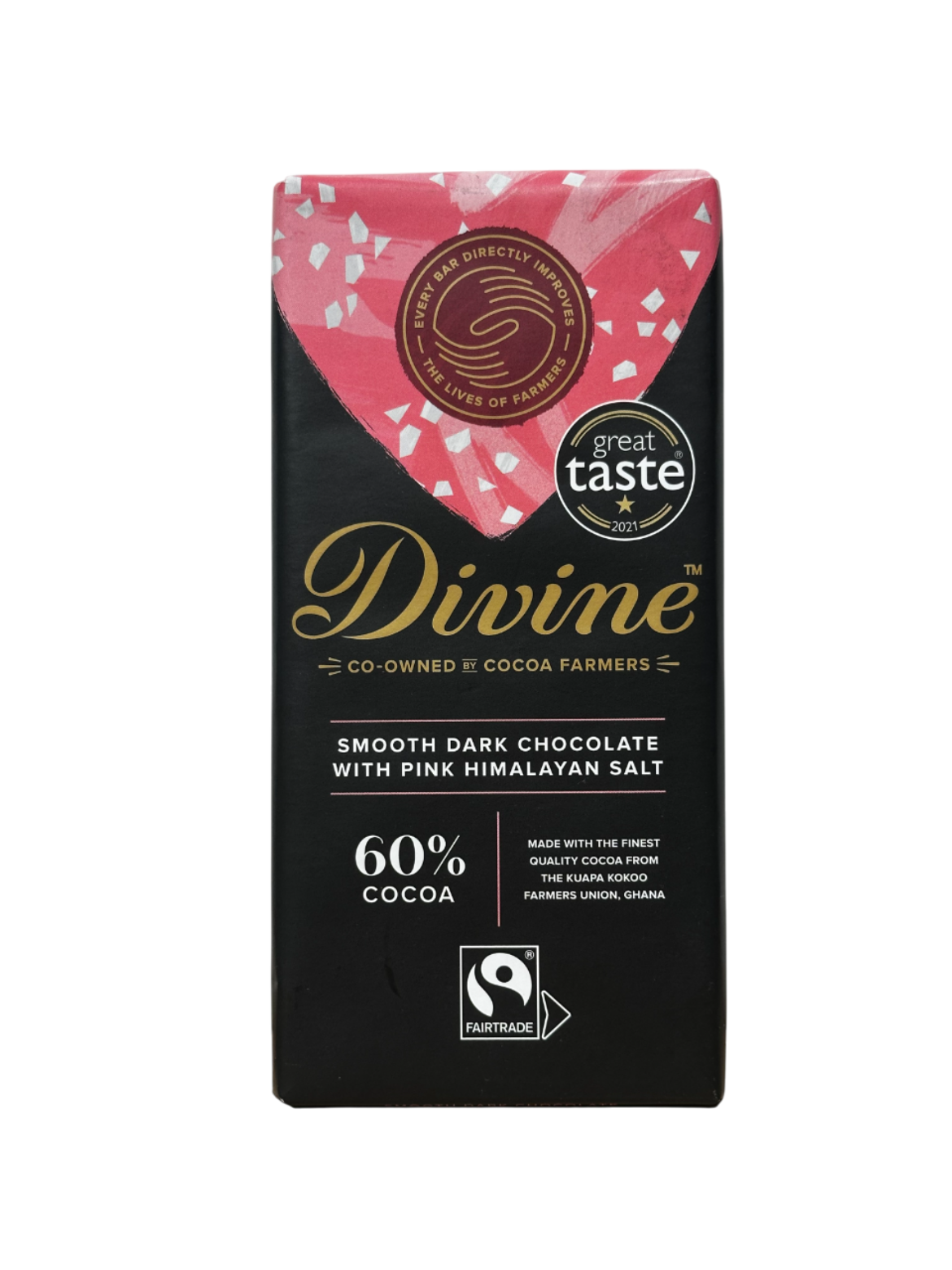 Divine Fairtrade étcsokoládé Himalaya sóval 90g