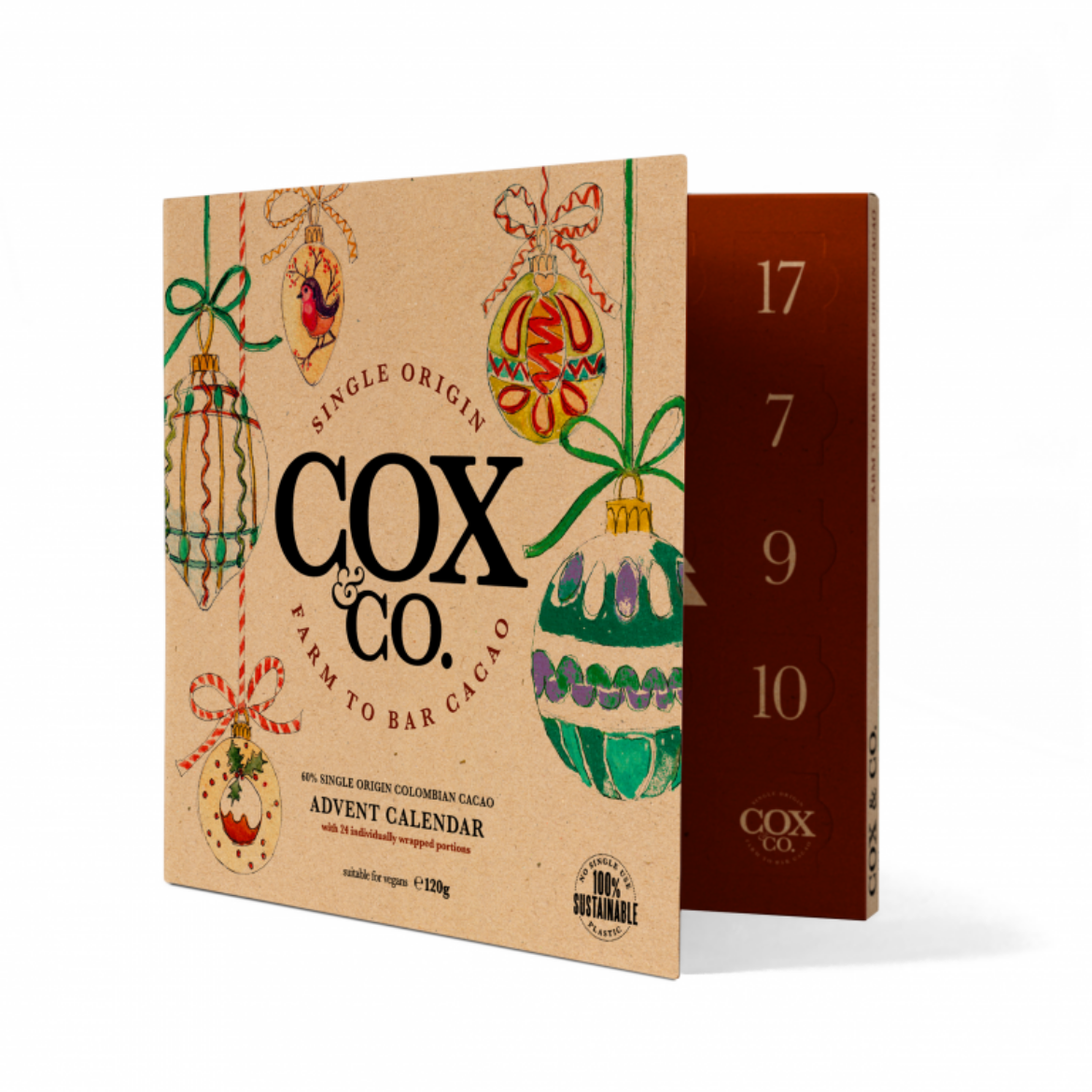 Cox&Co Adventi naptár 60%-os étcsokoládéval 120g