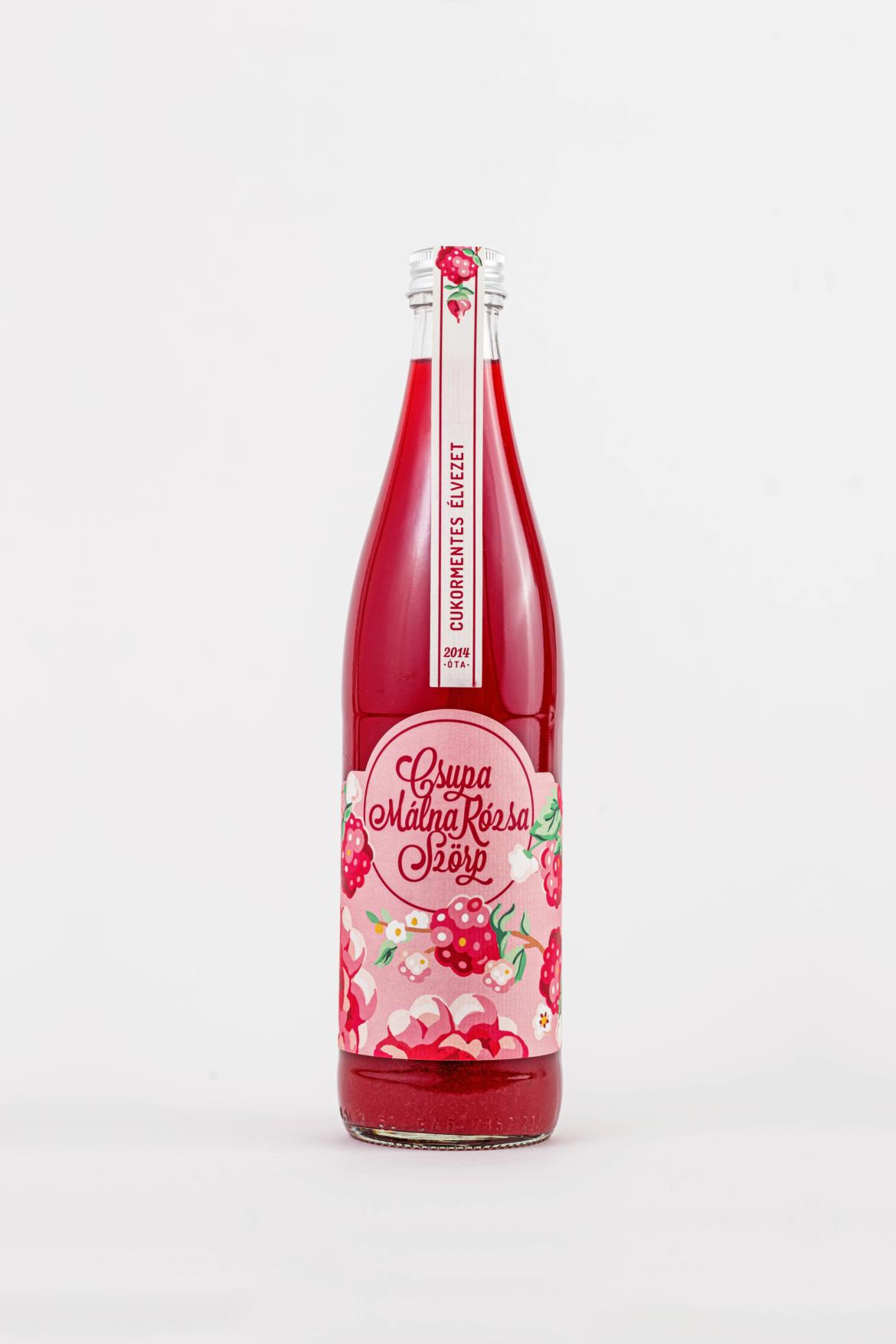 Csupa Málna-Rózsa Szörp cukormentes 0,5l