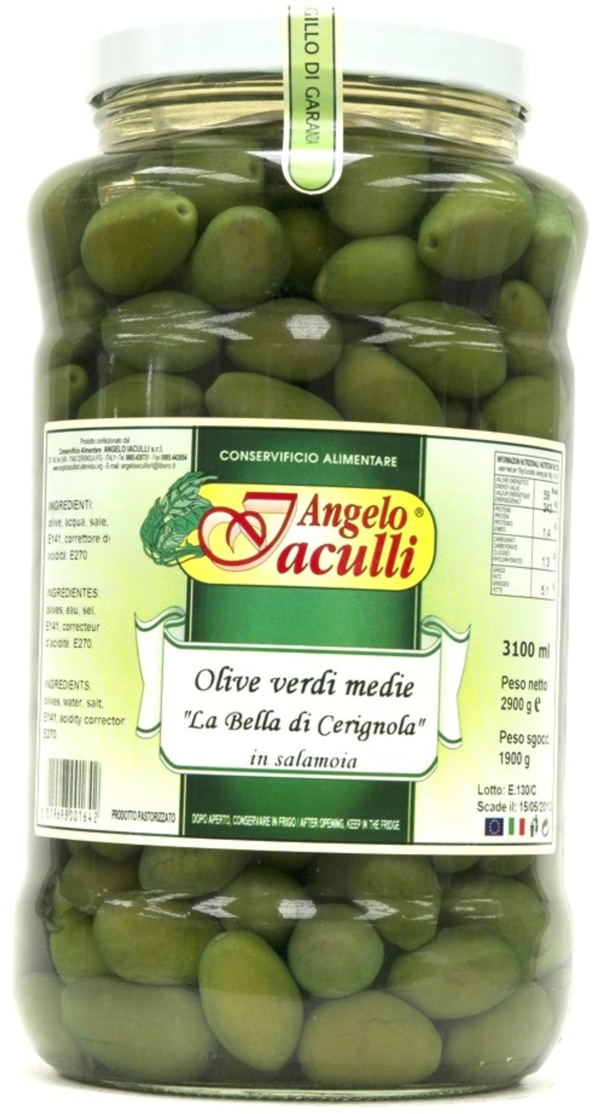 BellaDiCerignola olajbogyó Zöld 1800g