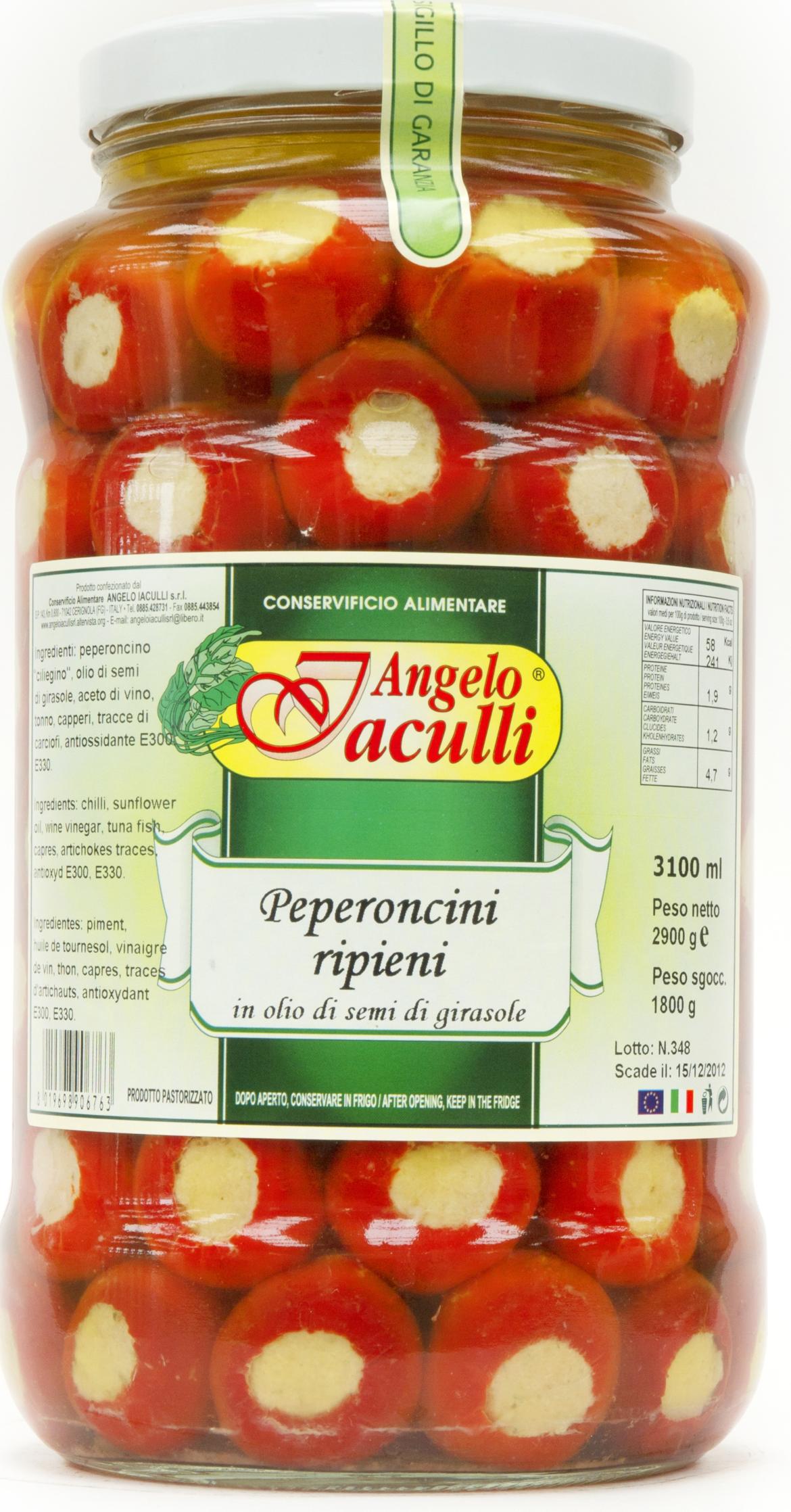 Iaculli Pecorinoval töltött peperoncini 1,8kg