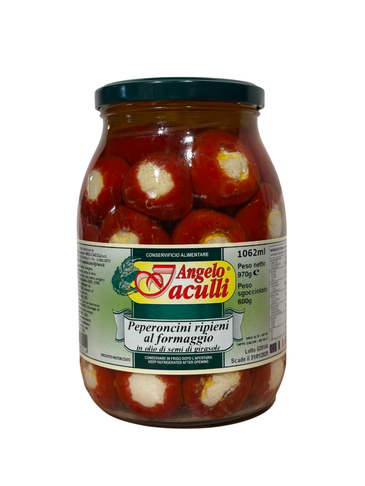 Iaculli Pecorino sajttal töltött paprika 600g
