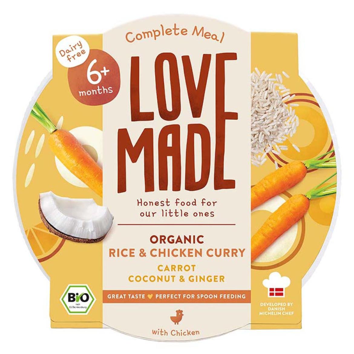 LoveMade Bio Currys csirke rizzsel 6 hónapos kortól