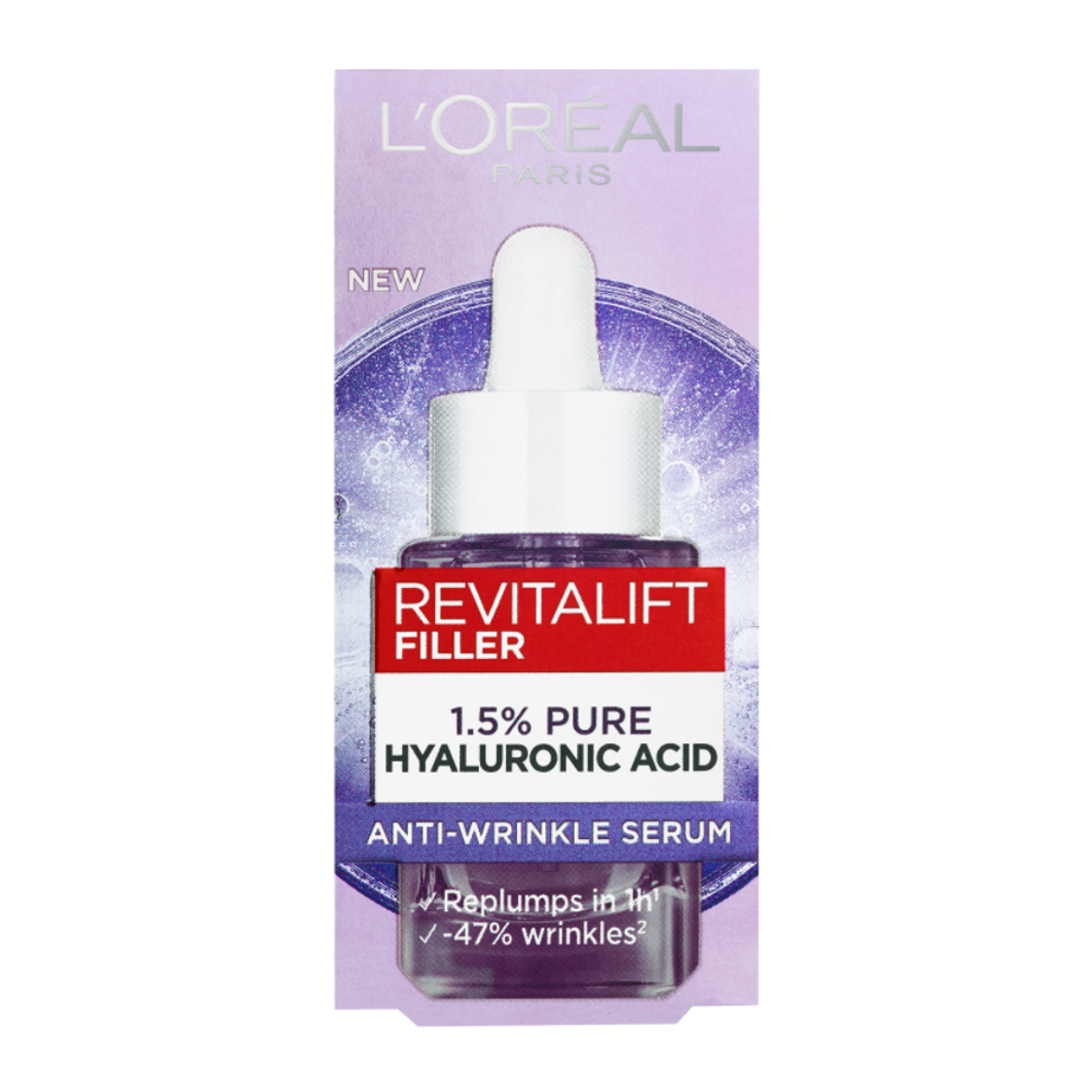 L'Oréal Paris Revitalift Filler 1,5% tiszta hialuronsavas ránctalanító szérum - 15 ml
