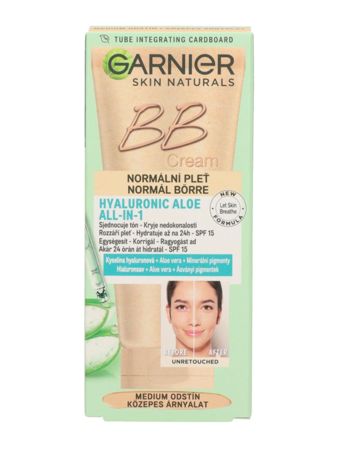 Garnier Skin Naturals BB krém normál bőrre aloe verával és hialuronsavval SPF15 /közepes árnyalat