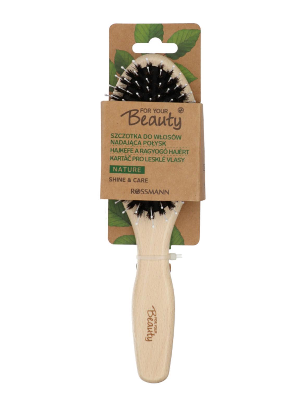 For Your Beauty Ovális Fény-Styling Fa hajkefe