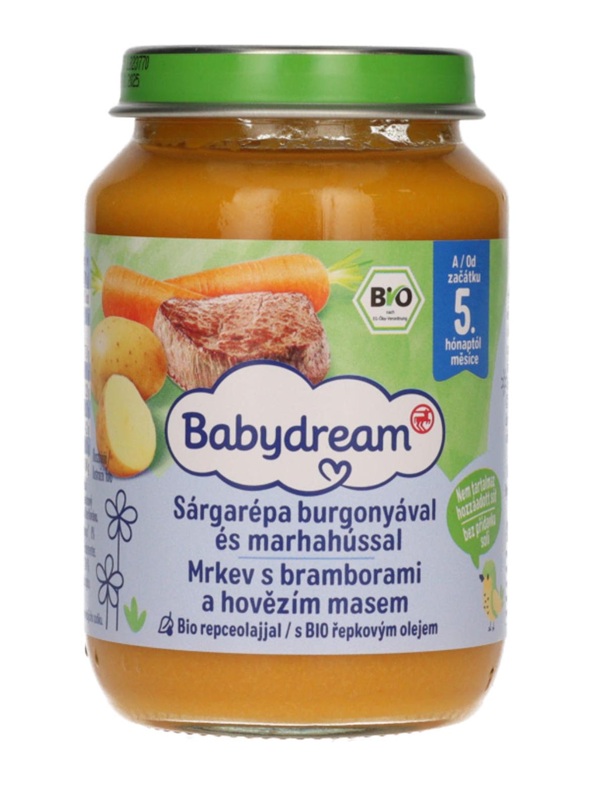 Babydream Bébiétel Sárgarépa Burgonya Marhahús Ízesítássel 4H/5 Hónapos Kortól