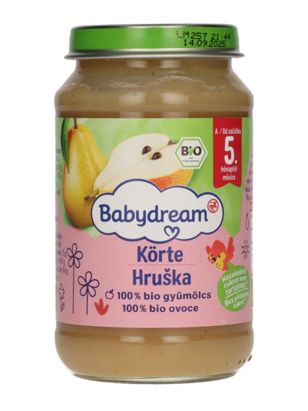 Babydream Bio 100% Gyümölcs Körte 4/5 Hónapos Kortól