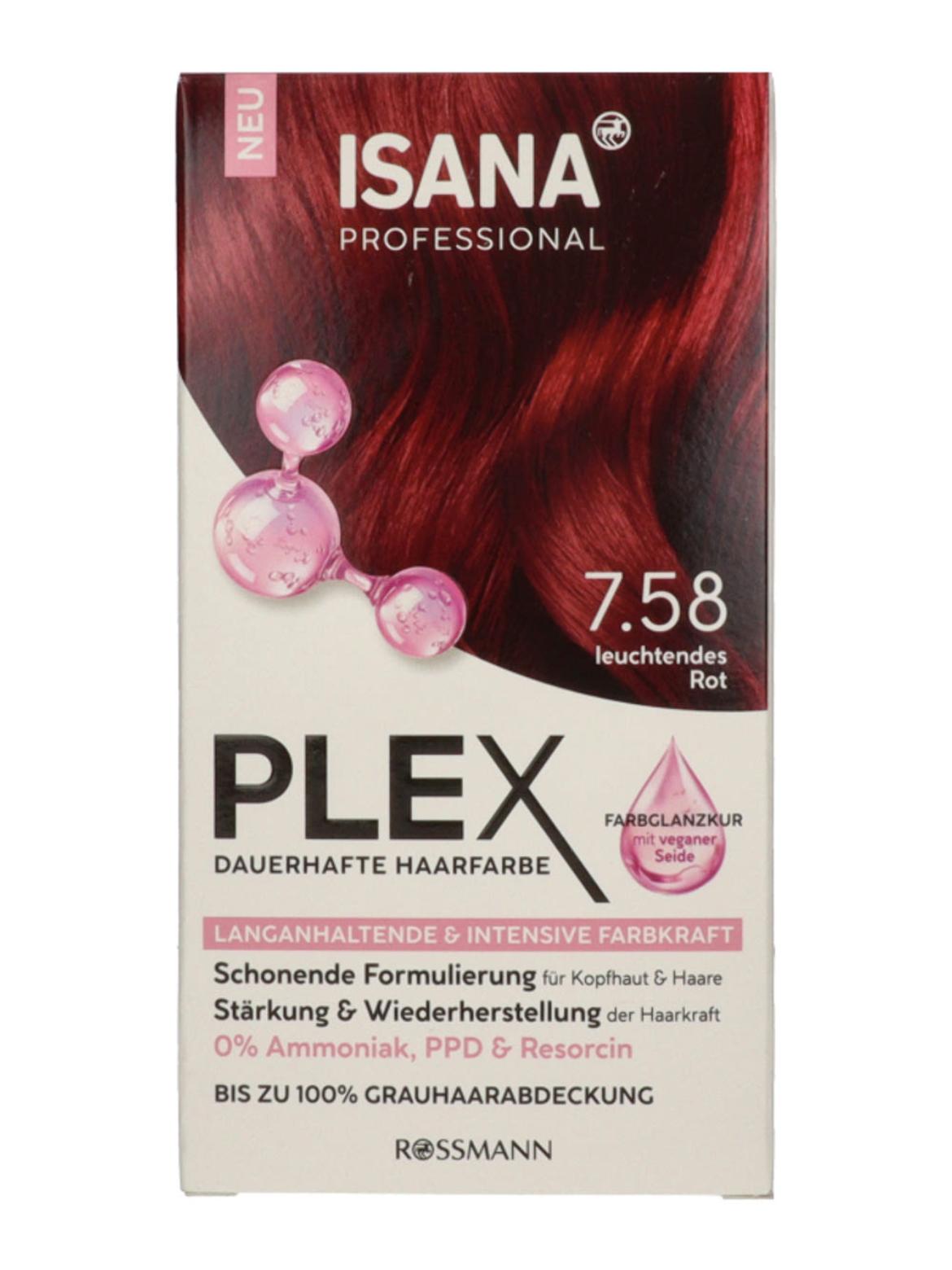 Isana Professional Plex hajfesték /7.58 sötétbarna ragyogó vörös