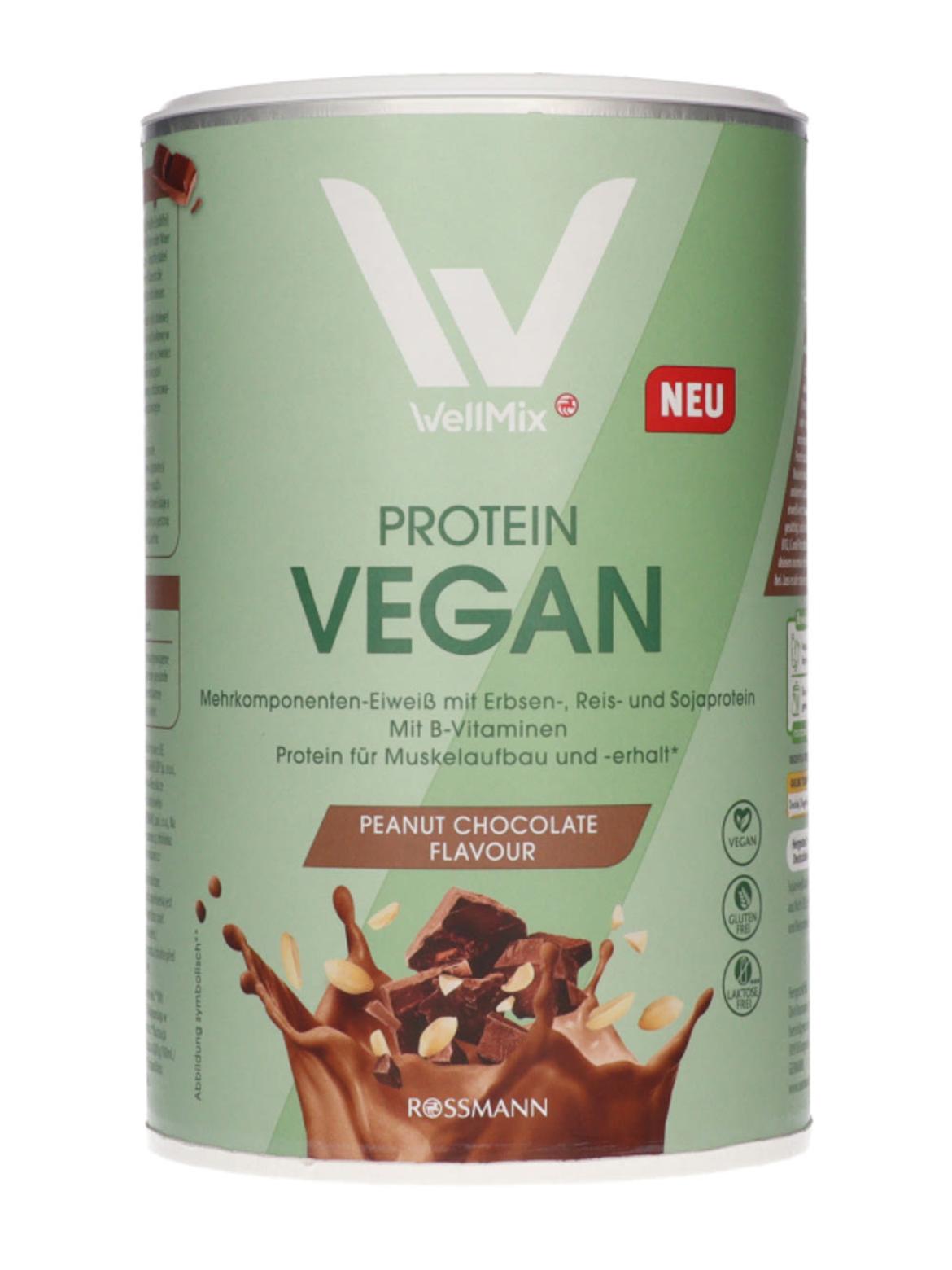 Well Mix Vegán fehérje csokoládé és mogyoró ízesítéssel