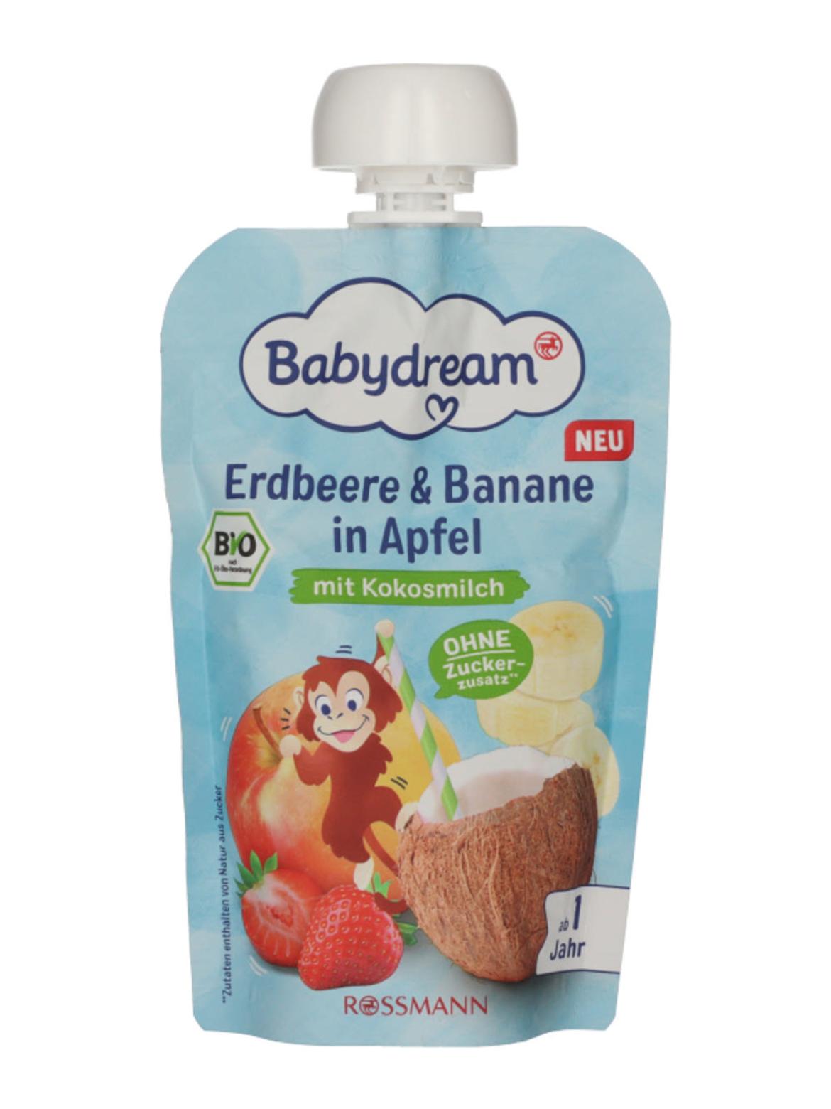 Babydream gyümölcspüré eperrel, bannánnal és kókusztejjel 12 hónapos kortól