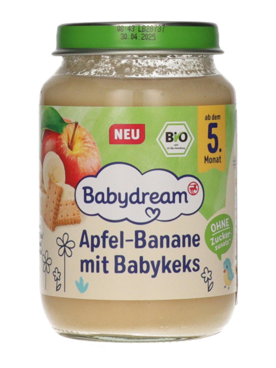 Babydream Bio bébidesszert babakeksszel, almával és banánnal 5 hónapos kortól