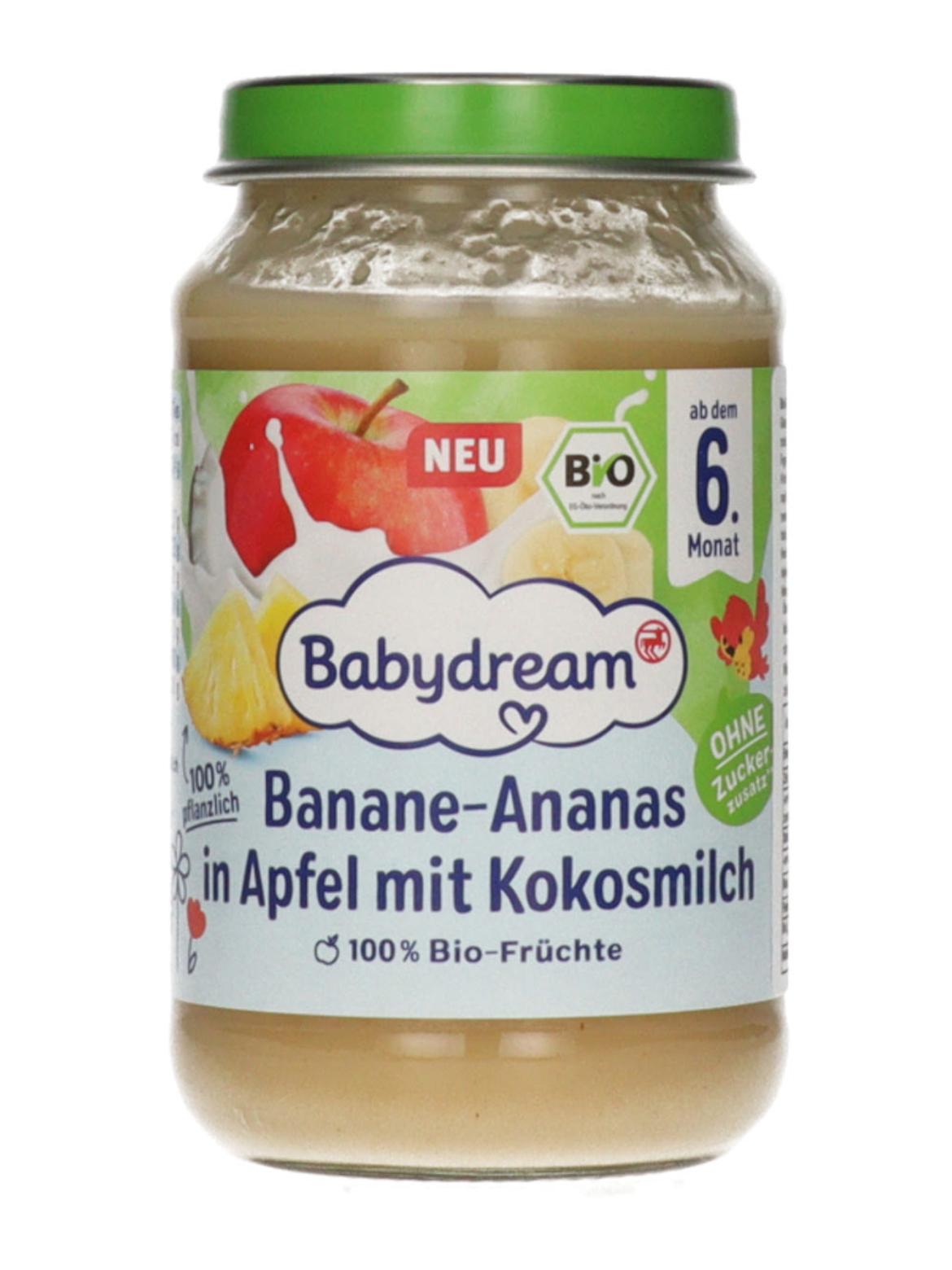 Babydream Bio bébidesszert ananásszal, babánnal és kókusztejjel 6 hónapos kortól
