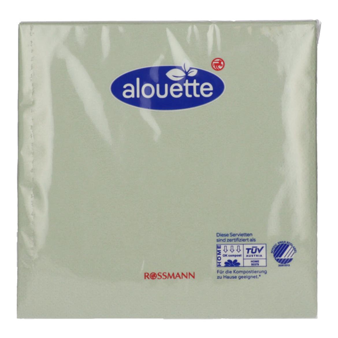 Alouette szalvéta /mentazöld 33x33 cm