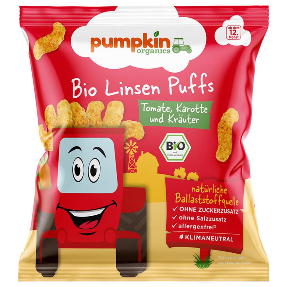 Pumpkin Bio Organics ropogós lencse pufi snack 12 hónapos kortól