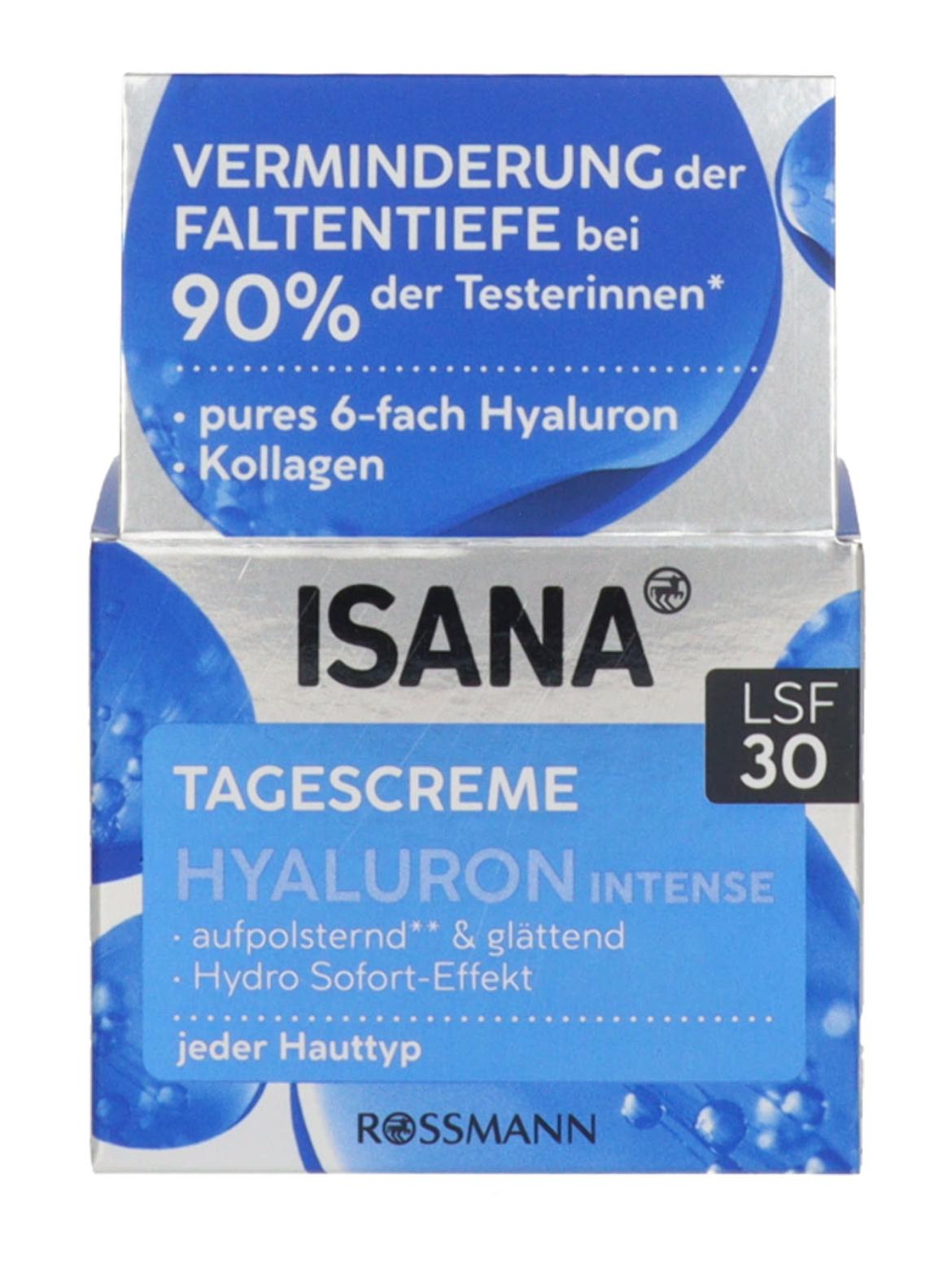 Isana Hyaluron Intense nappali krém SPF30