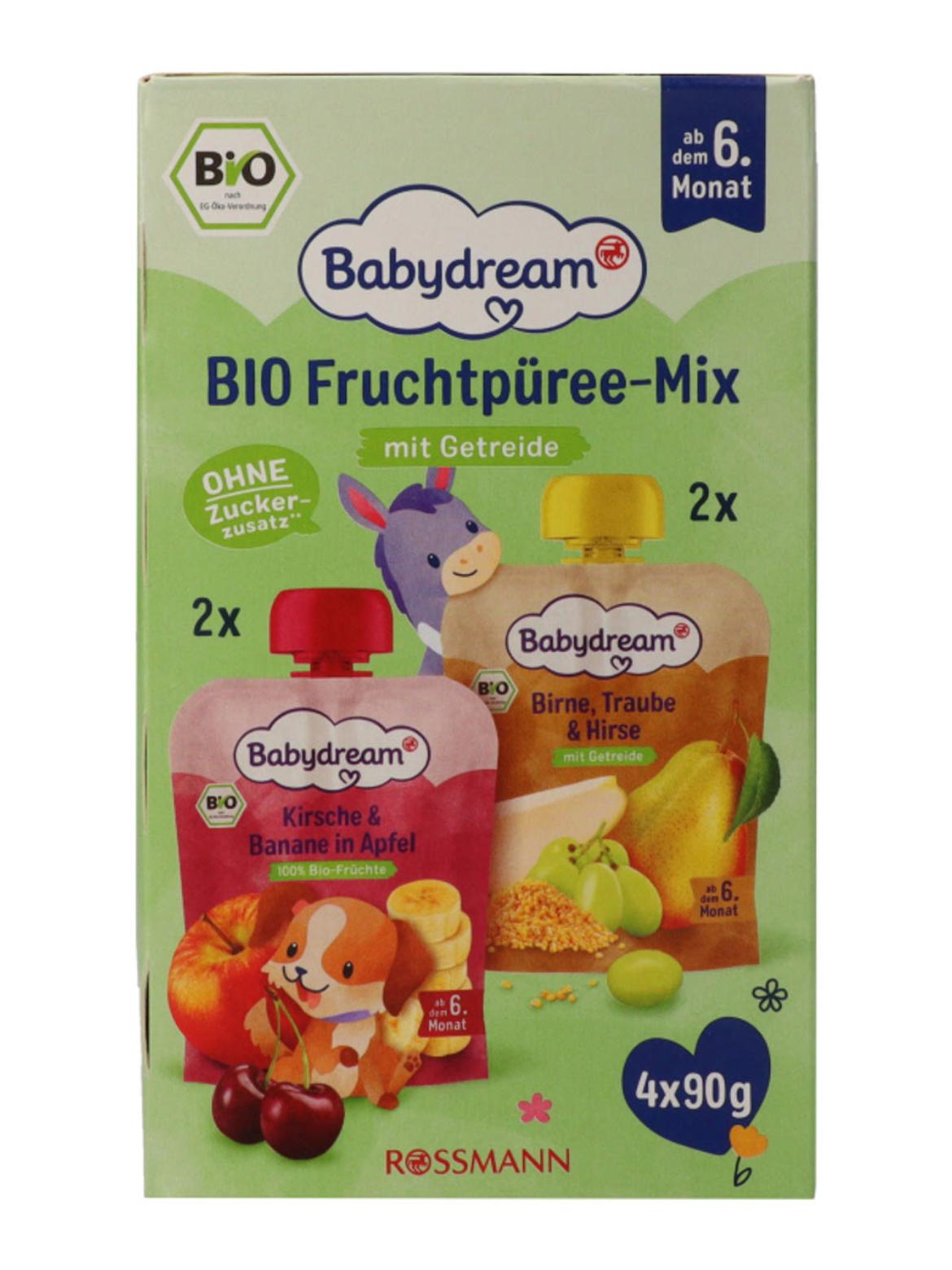 Babydream gyümölcspüré-mix 4 db x 90 g