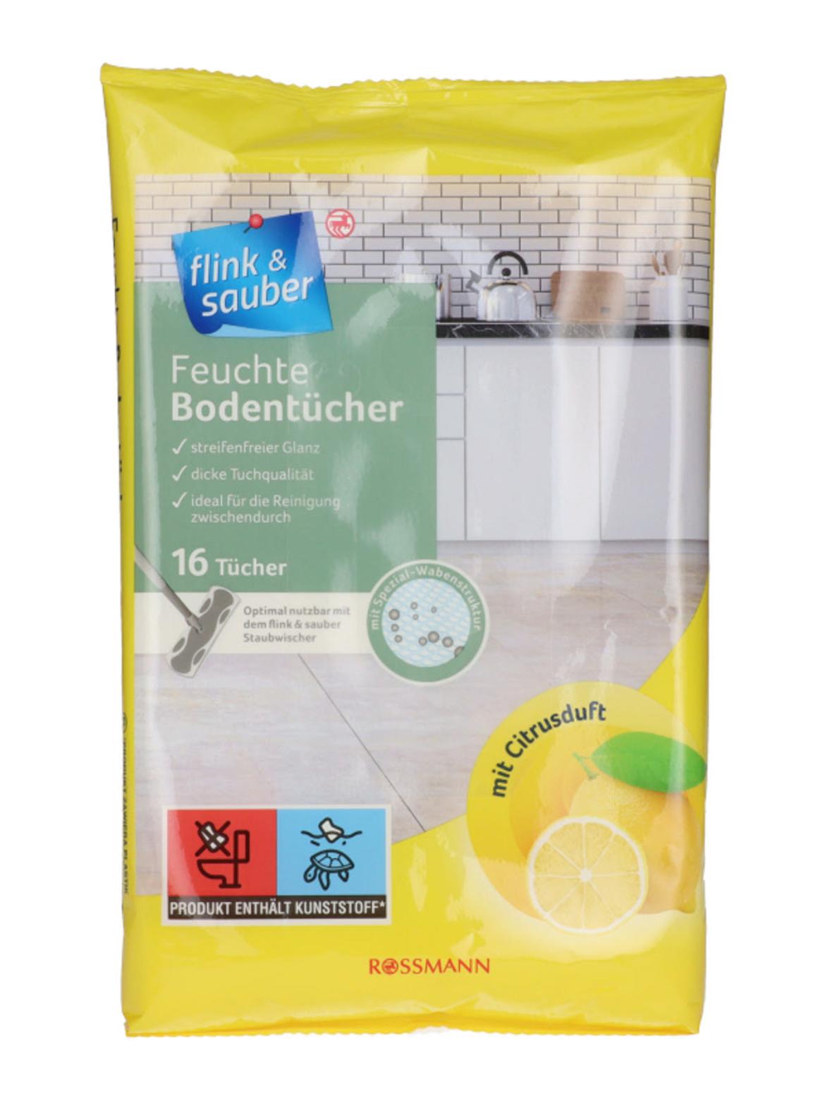 Flink & Sauber Padlótörlő Citrus Nedves Kendő