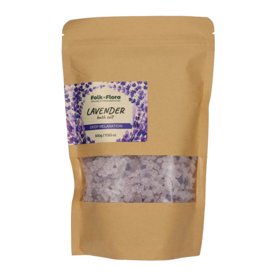 Folk&Flora nyugtató fürdősó levendulával.  - 500 g
