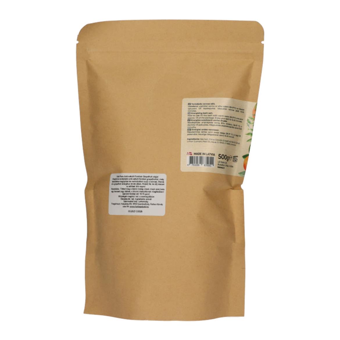 Folk&Flora frissítő és revitalizáló anti-cellulit fürdősó grapefruittal  - 500 g