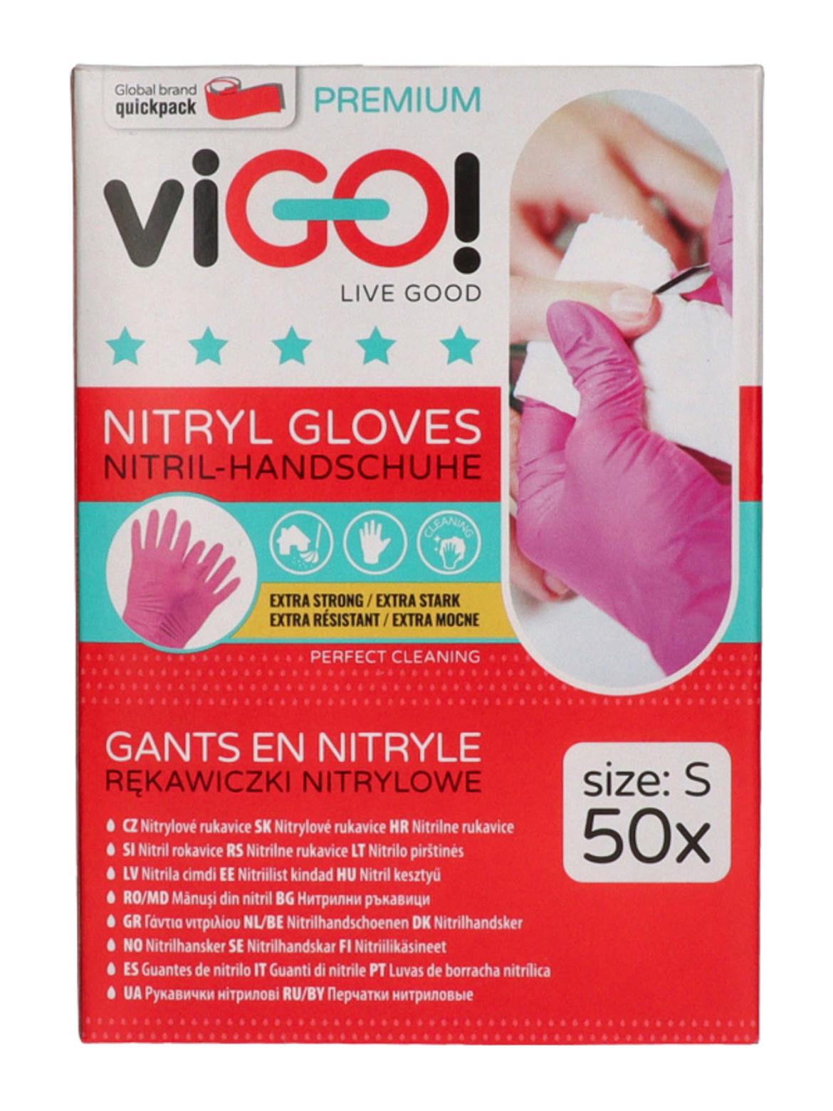 Vigo nitryl kesztyű S méret /rózsaszín