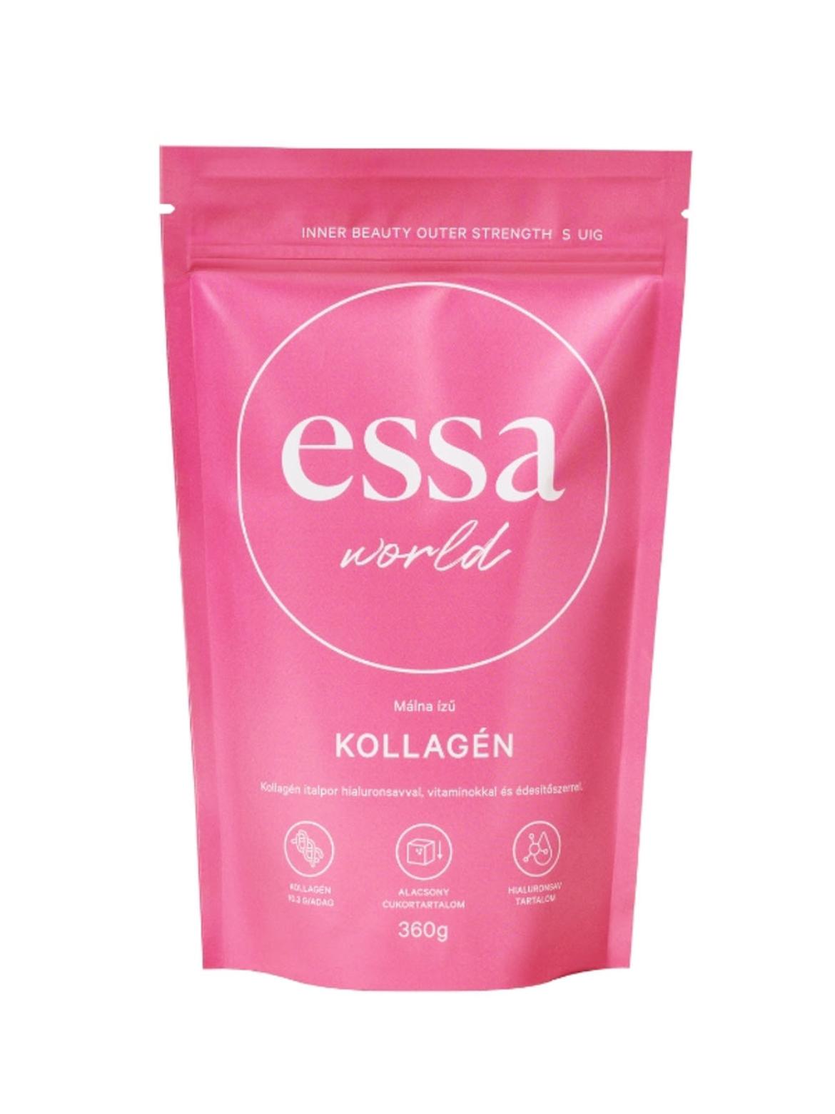 Essa World kollagén italpor málna ízű