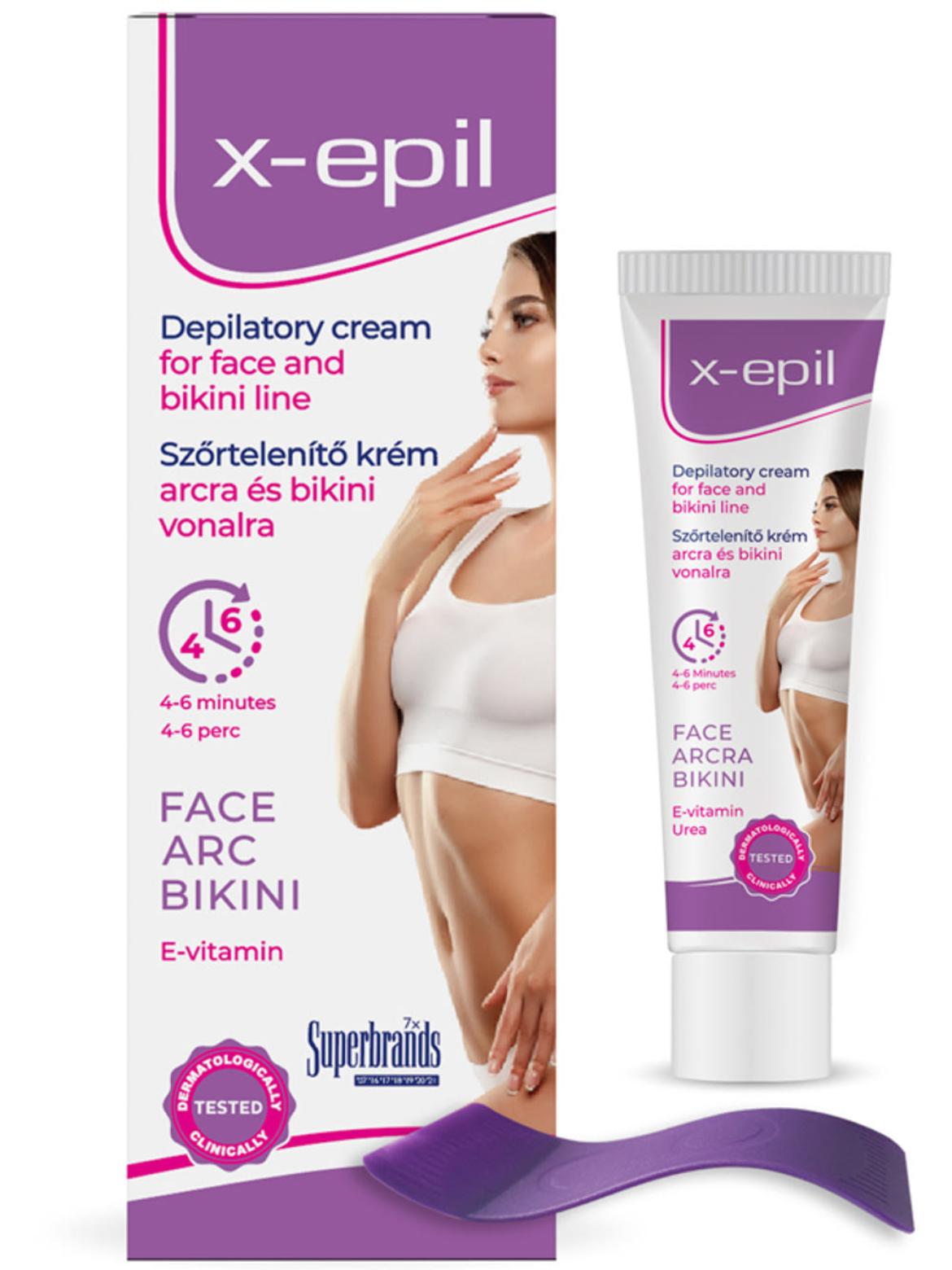 X-Epil szőrtelenítő krém arc/bikini vonalra