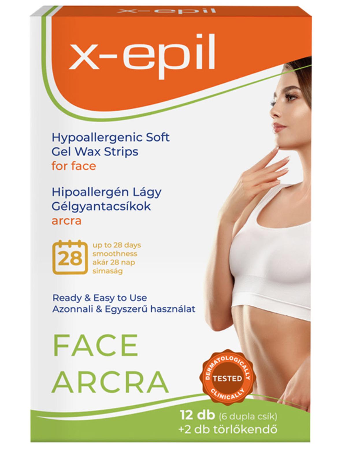 X-Epil Hypoallergén gélgyantacsík arcra