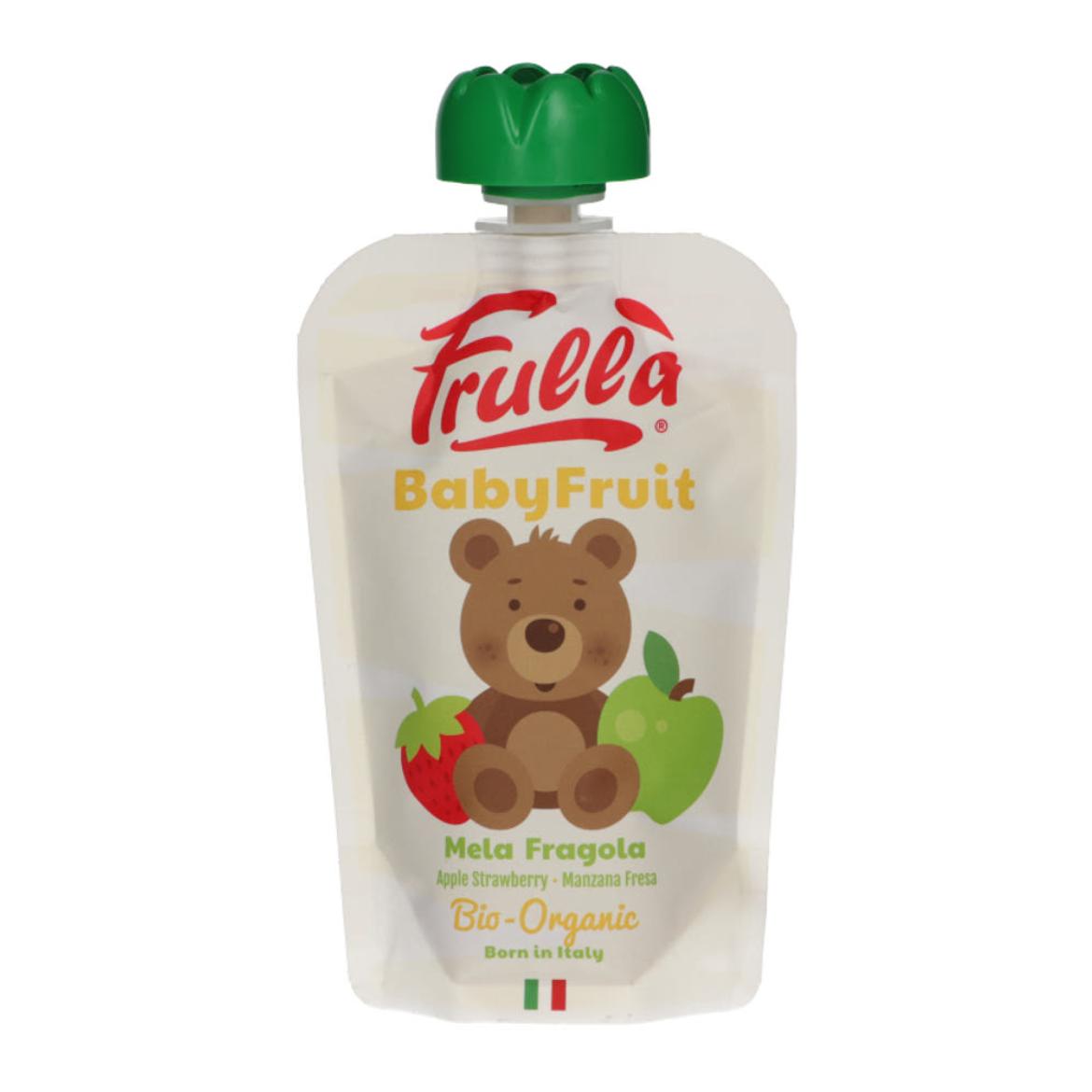 Frulla Bio gyümölcsfüré alma, eper 6 hónapos kortól - 100 g