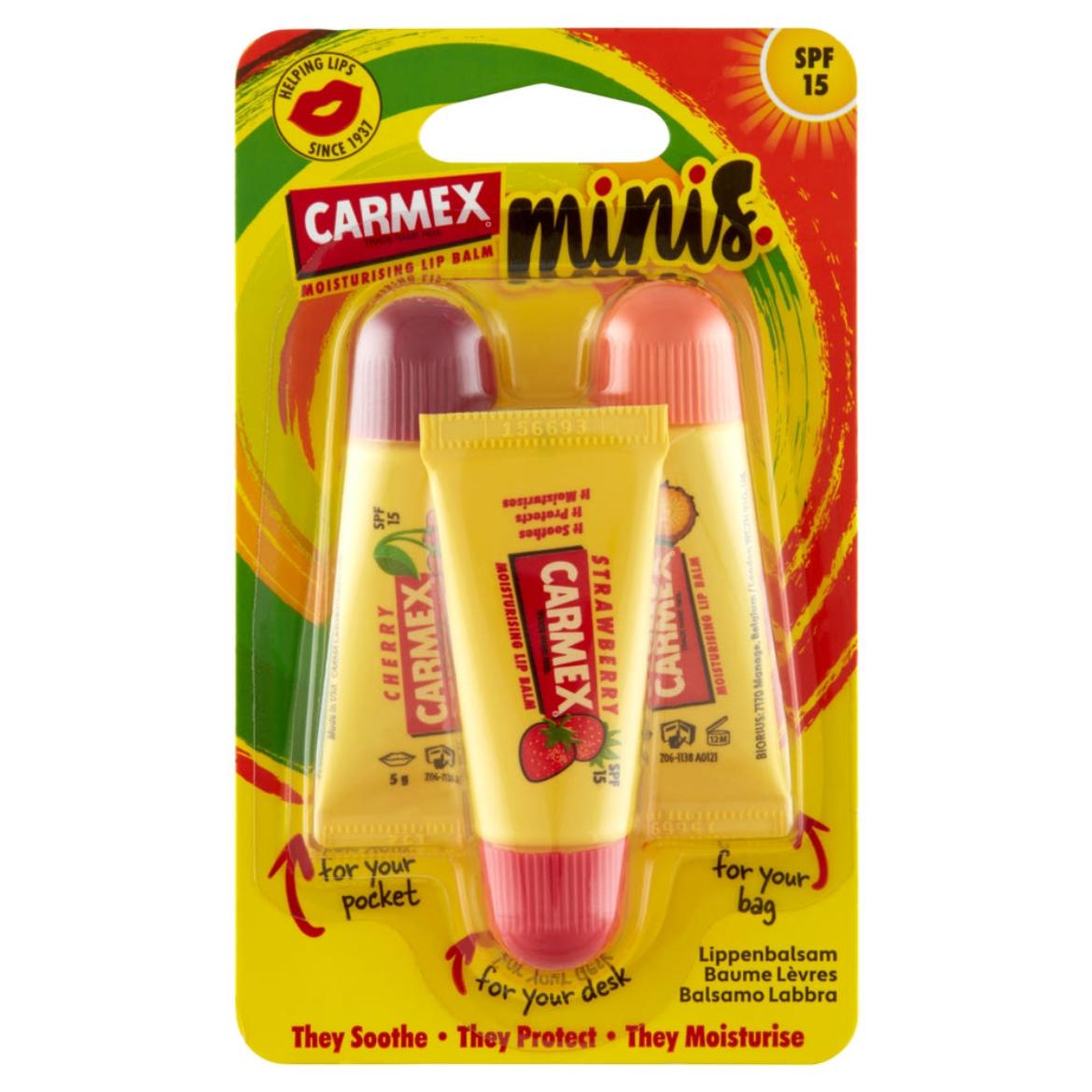 Carmex Minis ajakbalzsam SPF 15 3 db