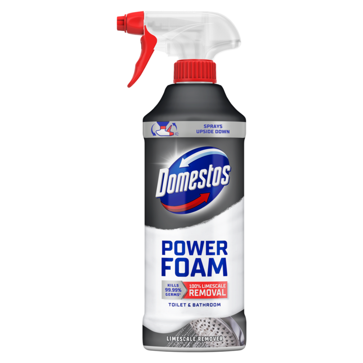 Domestos Power Foam WC és fürdőszoba tisztító hab, Limescale remover - 435 ml