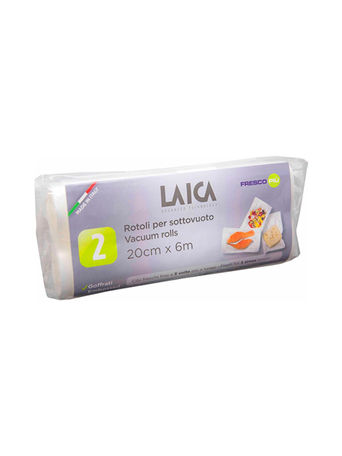 Laica vákuum légcsatornás, BPA mentes csomagoló tömlő 20x600 cm - 2 db tekercs