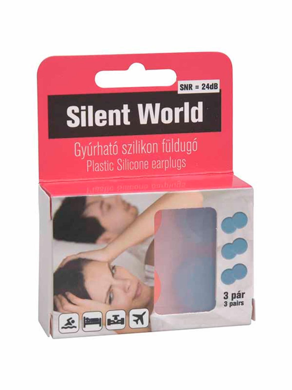 Silent world gyúrható szilikon füldugó 3 pár