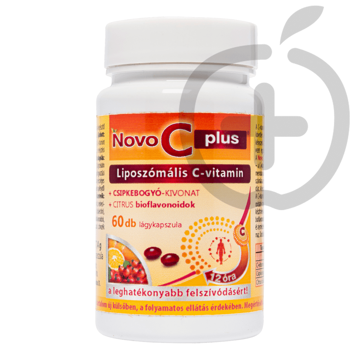 Novo C Plus Liposzómális C-vitamin csipkebogyó kivonattal lágykapszula