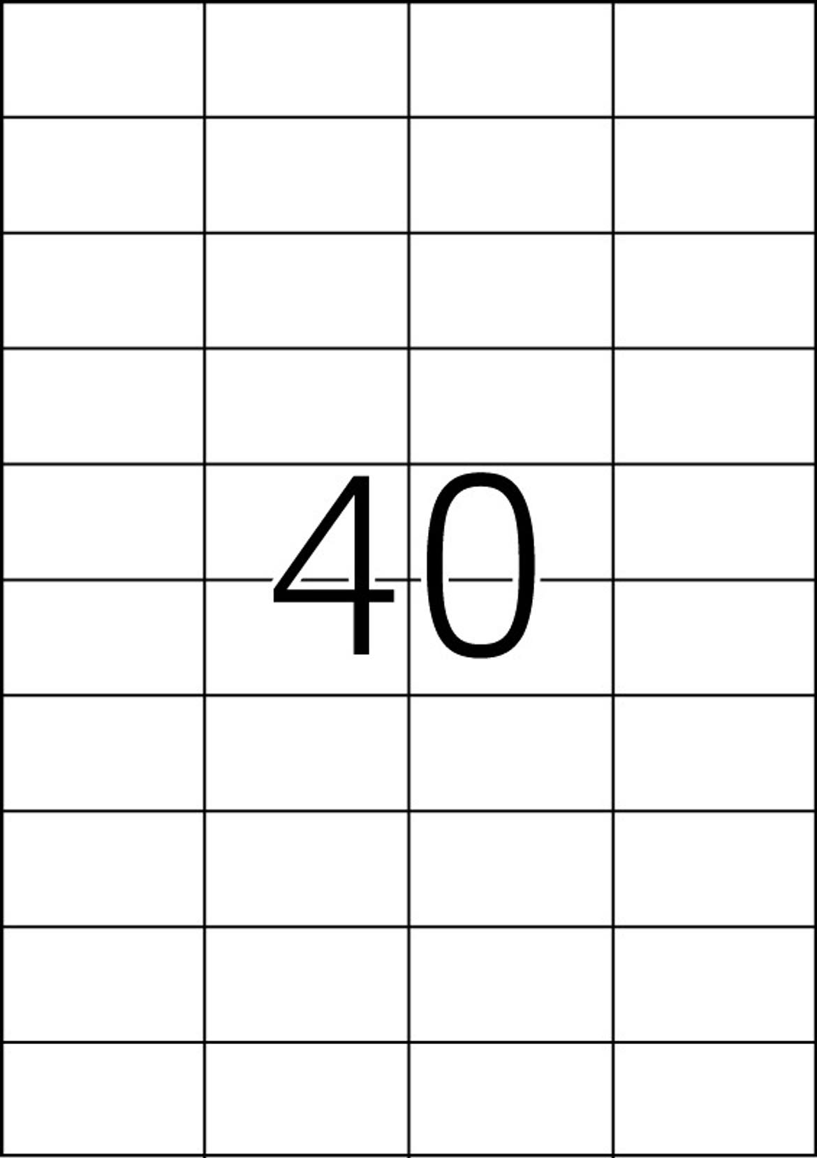 Herma etikett fehér, A4, 52,5x29,7mm (40)