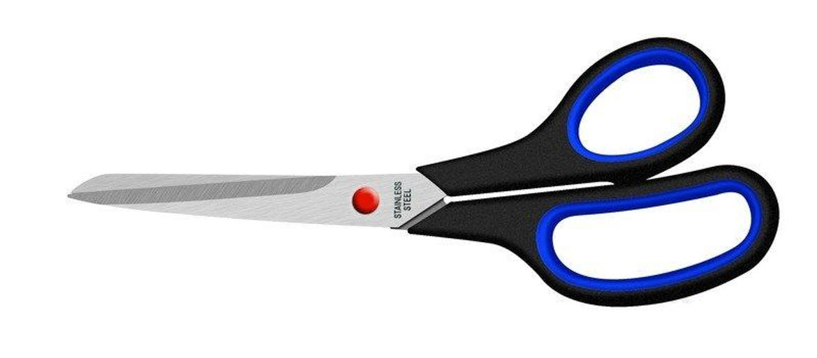 ICO Irodai olló, gumifogós SH002-02 23 cm BL.