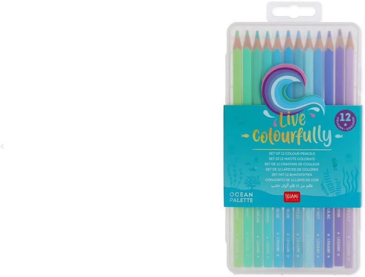 Legami színesceruza készlet, 12db/csomag, Ocean színek STATIONERY