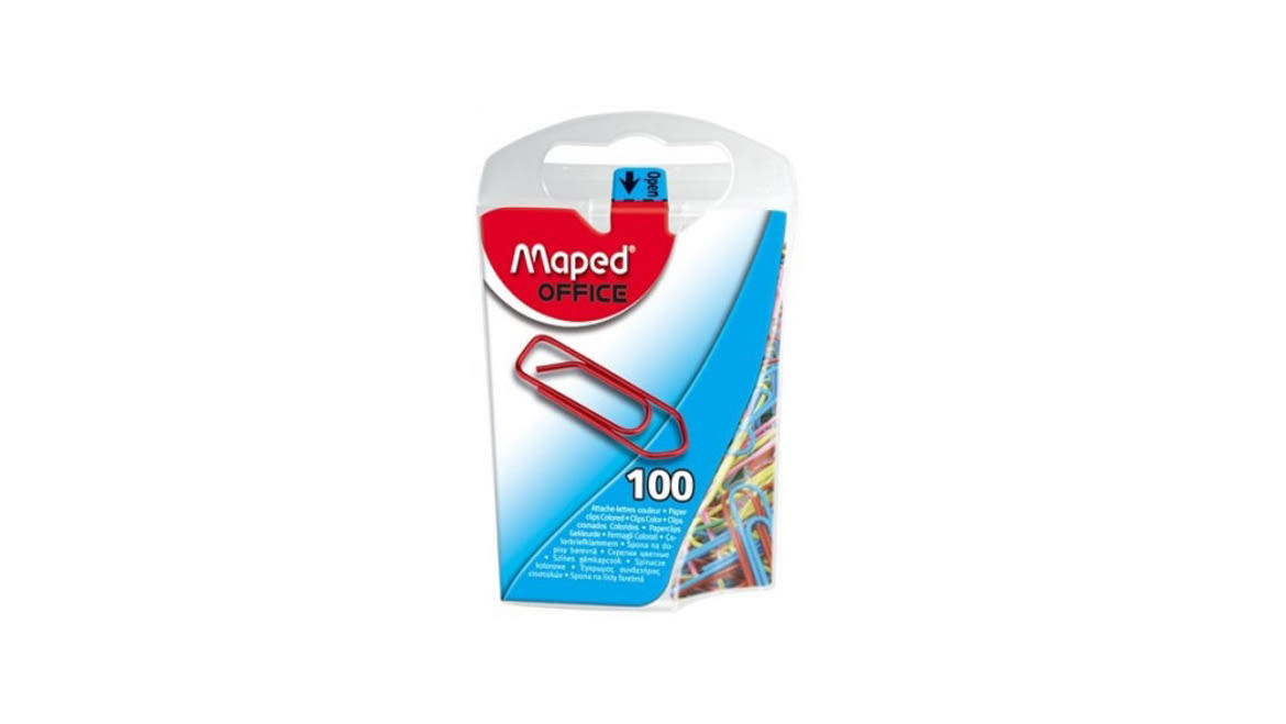 Maped gémkapocs, színes 25mm 100db/doboz