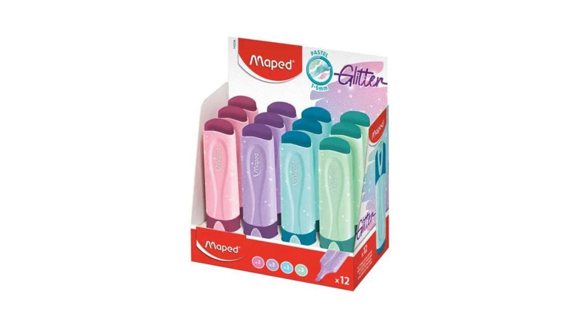Maped szövegkiemelő, 4-féle pasztell, glitteres