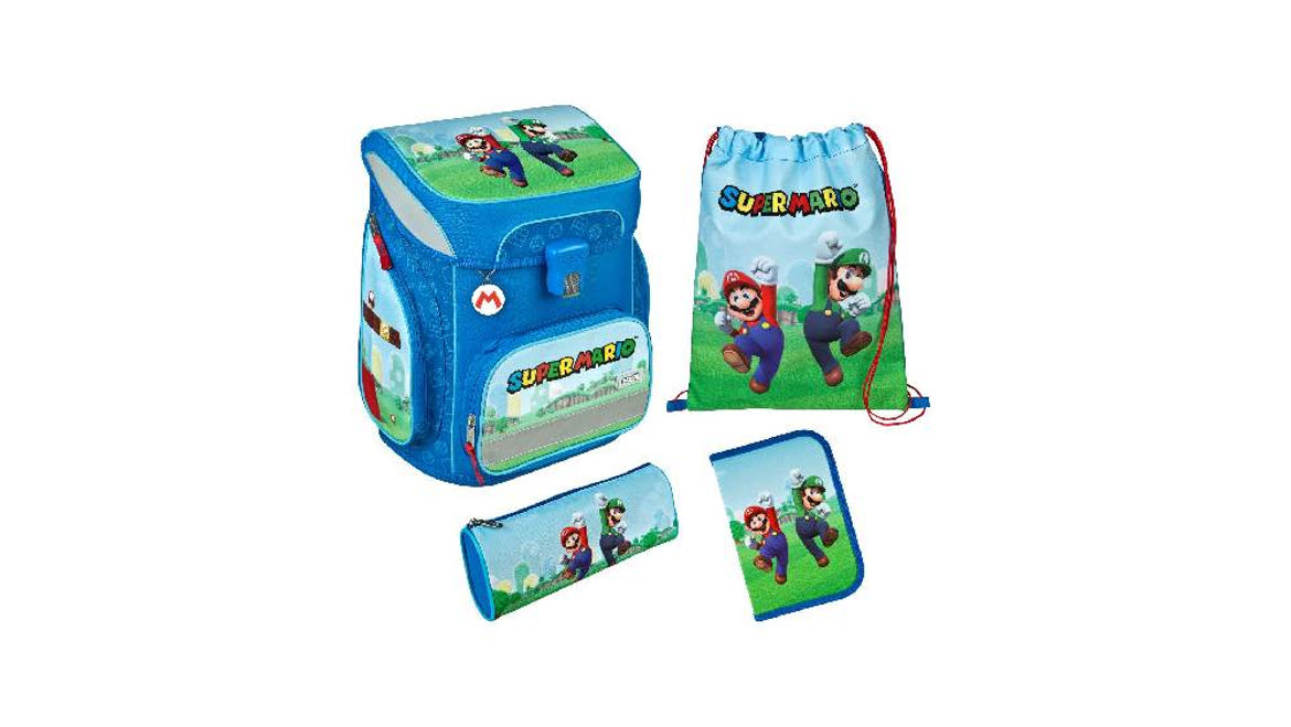 Scooli iskolatáska szett (5 részes), EasyFit, Super Mario