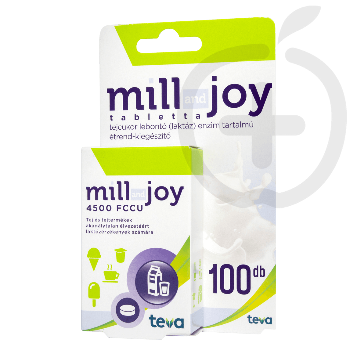 Mill and Joy tejcukor lebontó (laktáz) enzim tartalmú étrend-kiegészítő tabletta