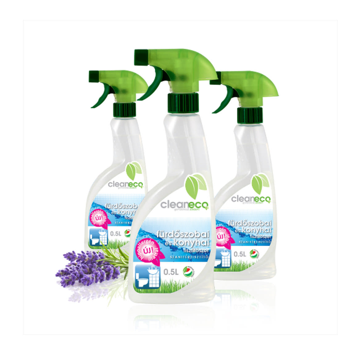 Cleaneco fürdőszobai és konyhai tisztítószer spray