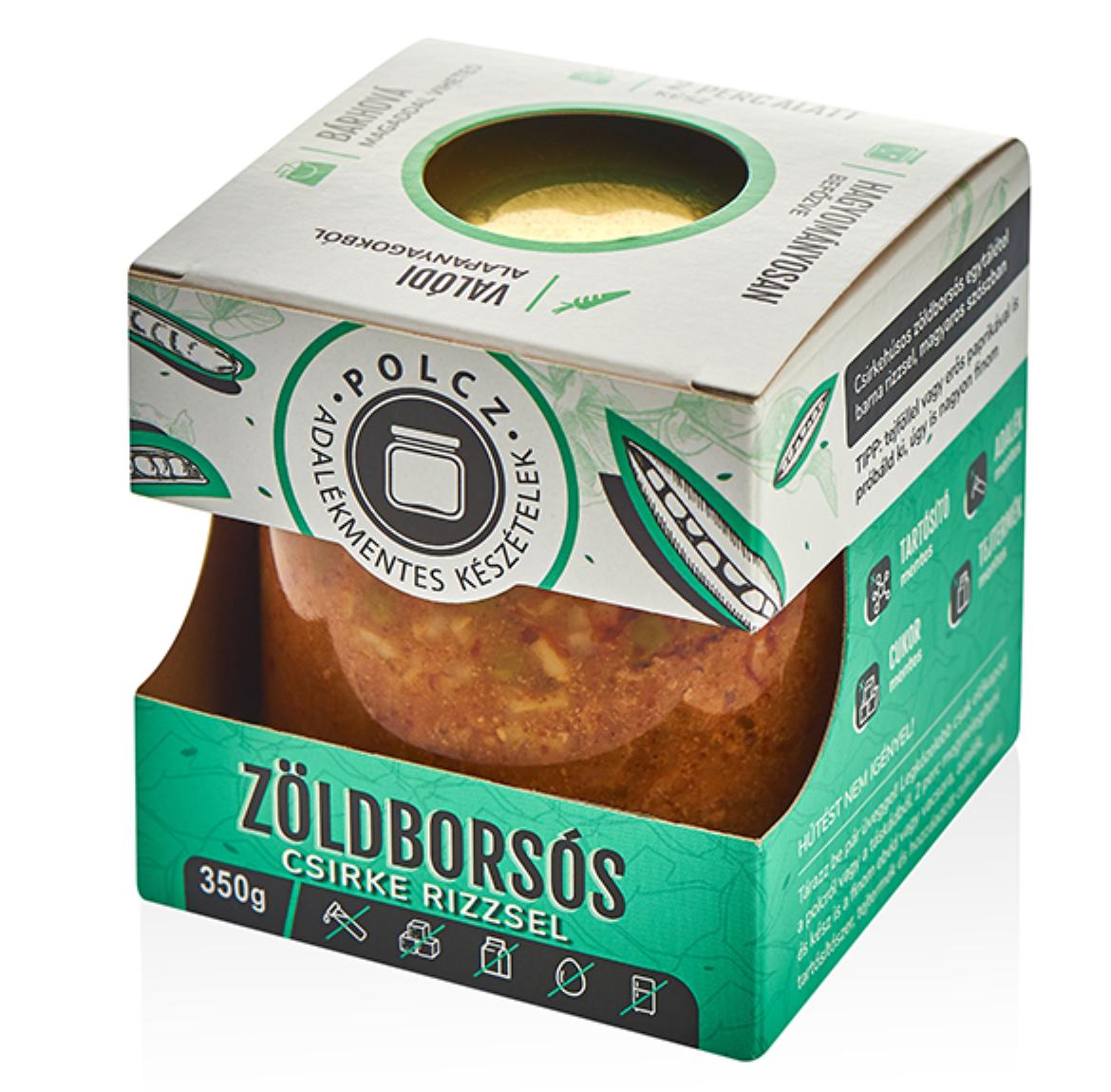 Zöldborsós csirke rizzsel 350 g