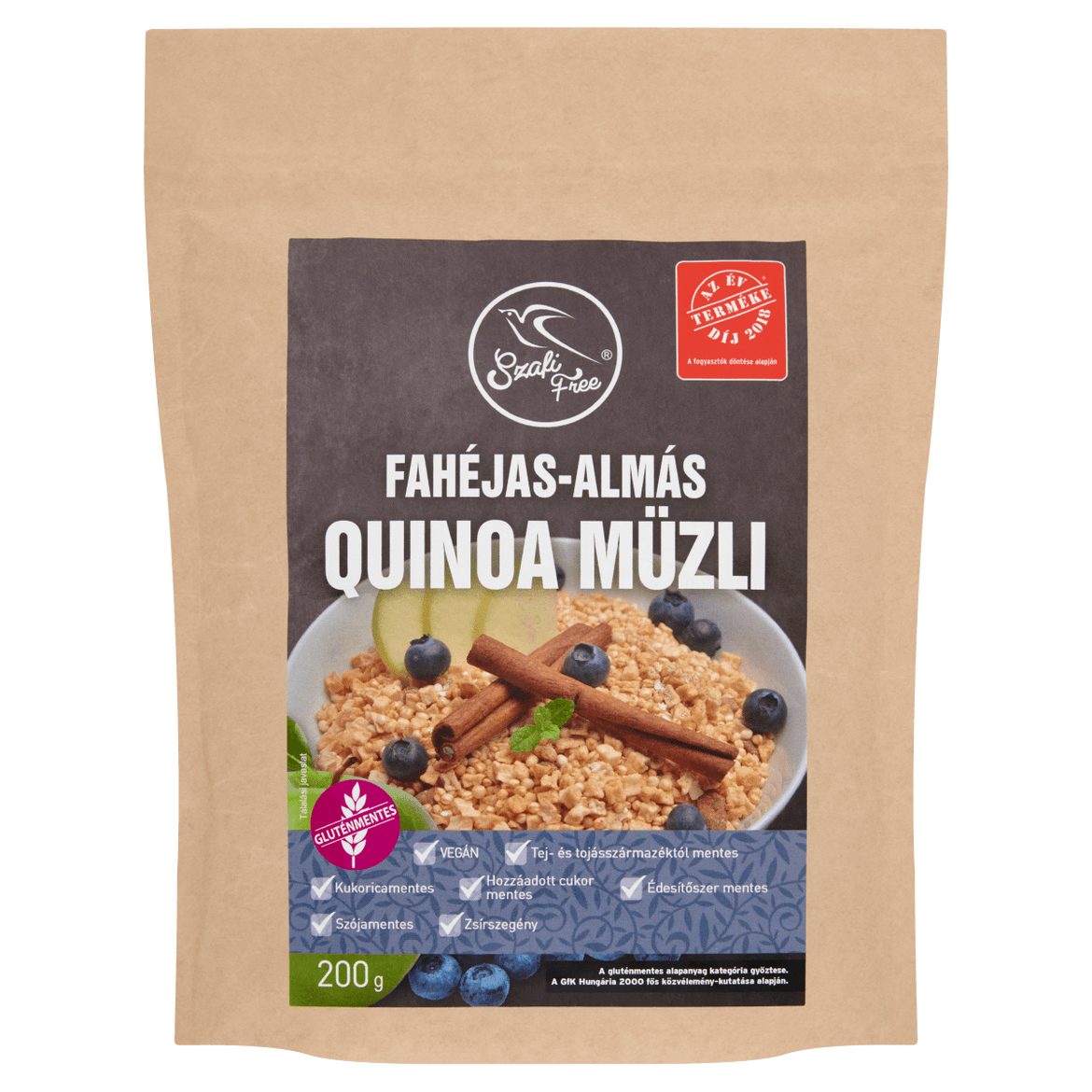 Szafi Free quinoa Müzli fahéj-alma