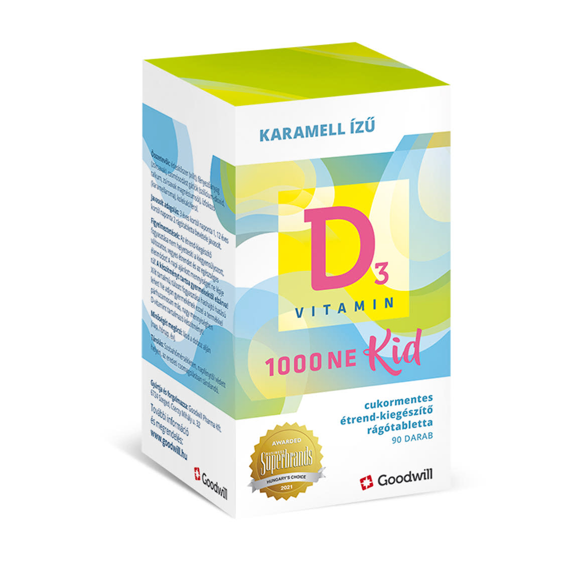 Goodwill rágótabletta 90db D3-vitamin Kid gyermekeknek