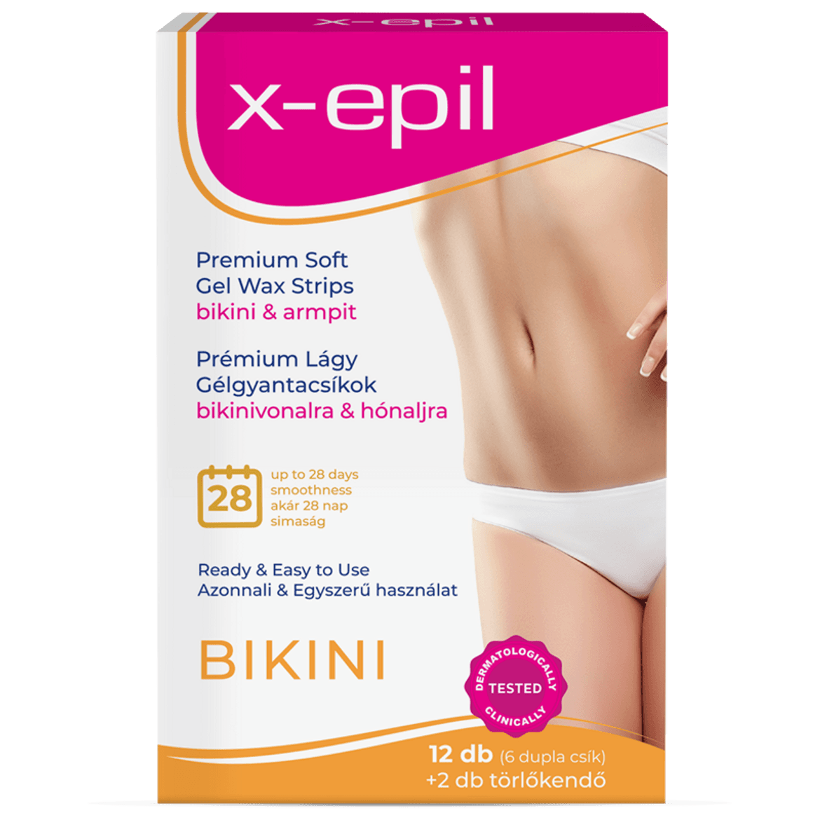 X-Epil gélgyantacsík bikini-hónalj használatra kész prémium