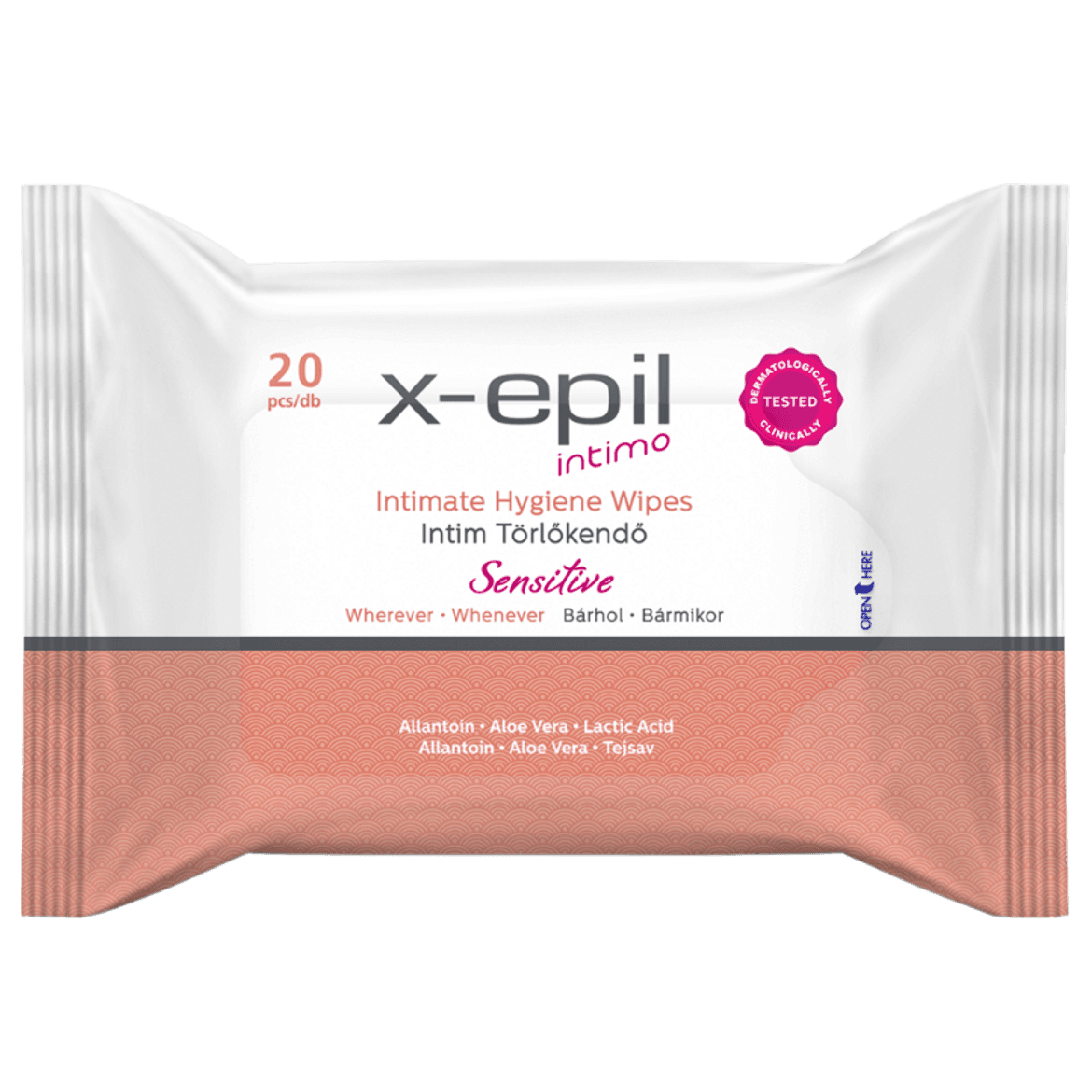 X-Epil Intimo Intim törlőkendő - sensitive