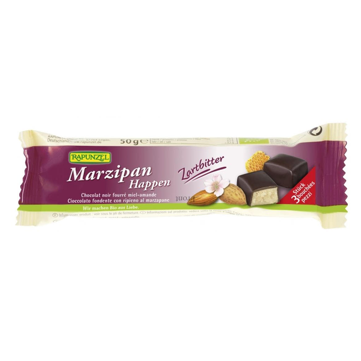 Rapunzel Marcipan kockák étcsoki bevonattal  BIO