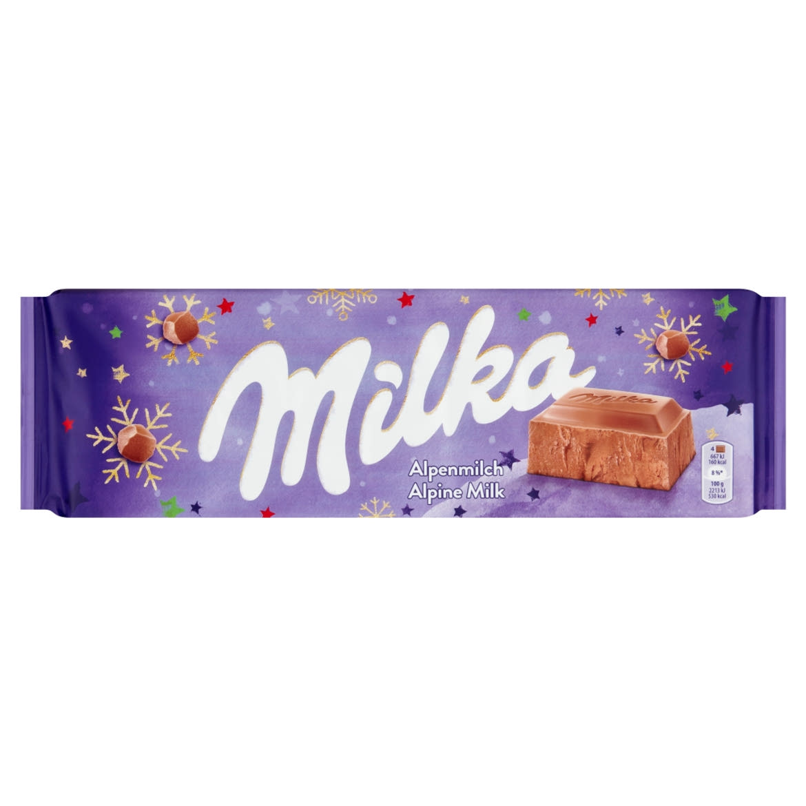Milka alpesi tej felhasználásával készült tejcsokoládé